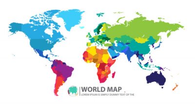 Fototapete Weltkarte mit grünem Russland