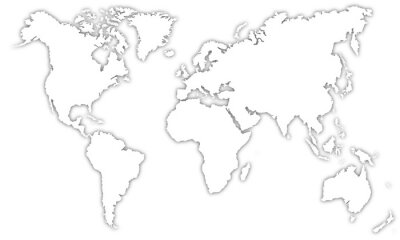 Weltkarte - Schatten