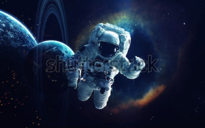 Fototapete Weltraum und Astronaut
