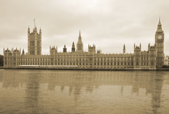 Fototapete Westminister in Sepia
