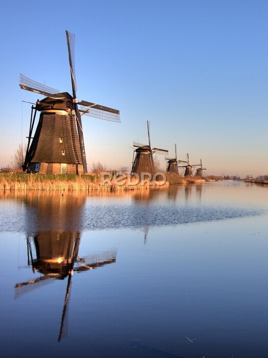 Fototapete Windmühlen