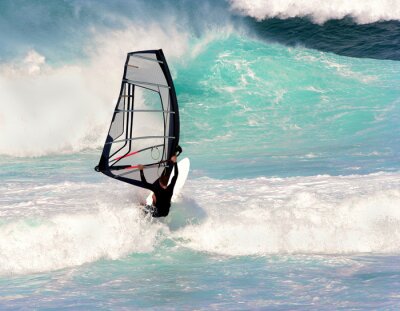 Fototapete Windsurfen am Meer