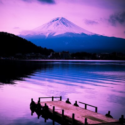 Winterlandschaft des Fuji Berges