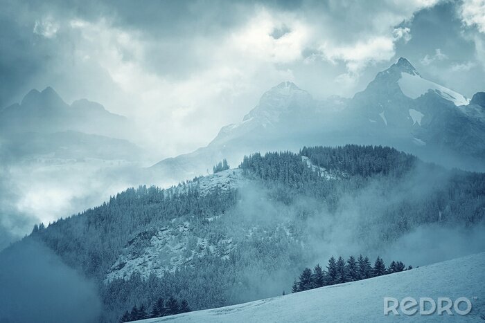 Fototapete Winterliche berglandschaft