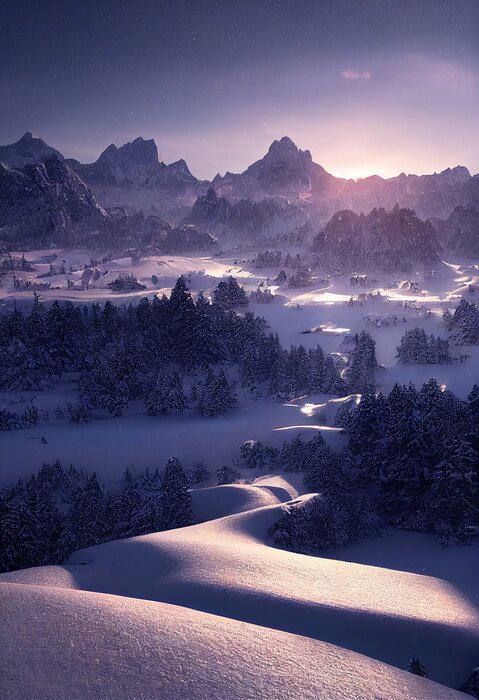 Fototapete Wintermorgen