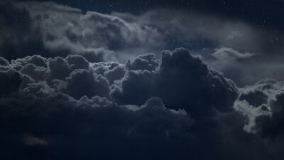 Fototapete Wolken am Nachthimmel
