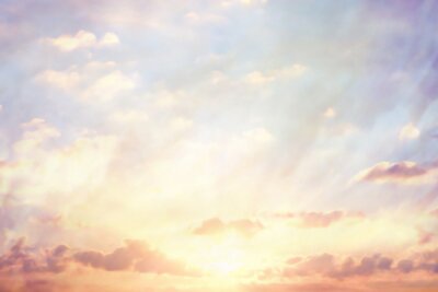 Fototapete Wolken Himmel Hintergrund Aquarell Farben Unschärfe