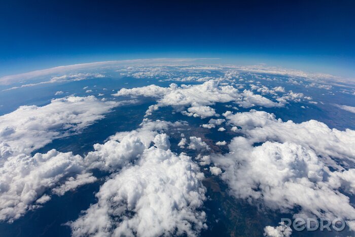 Fototapete Wolken über dem Planeten Erde