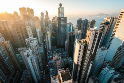 Fototapete Wolkenkratzer in Hongkong