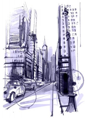 Wolkenkratzers New York City 3D