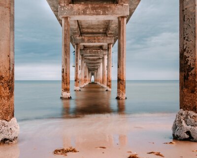 Fototapete Wooden jetty at Brighton Beach