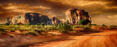 Fototapete Wüste Felsen und Weg