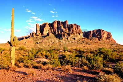 Fototapete Wüste in Arizona bei Dämmerung