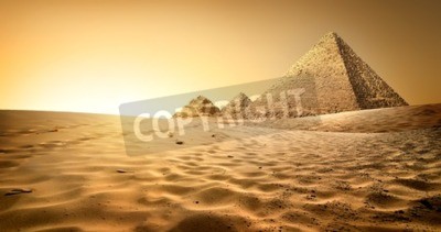 Fototapete Wüste Pyramide und Sand