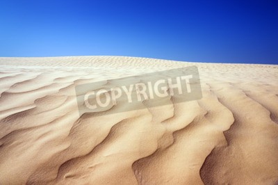 Fototapete Wüste und blauer Himmel