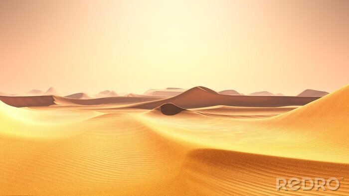 Fototapete Wüste und rosa Himmel
