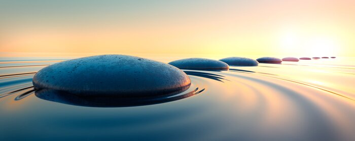 Fototapete Steine ​​im Wasser 3