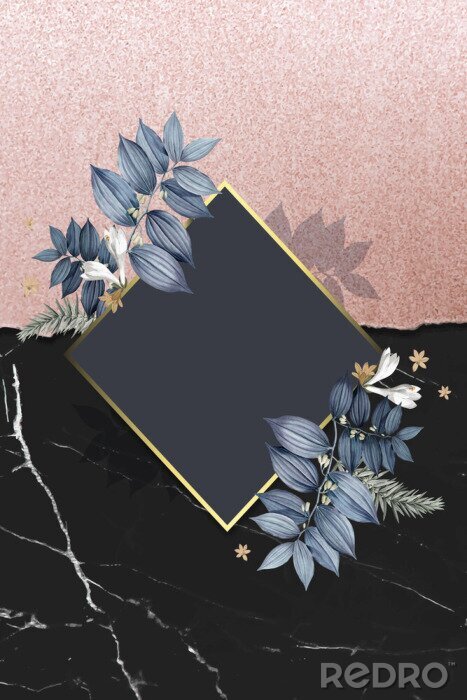 Fototapete XXL Illustration mit Blumen