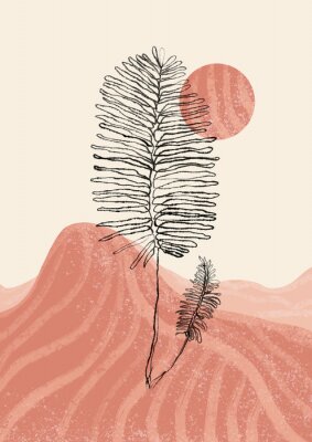 XXL-Muster mit Blatt