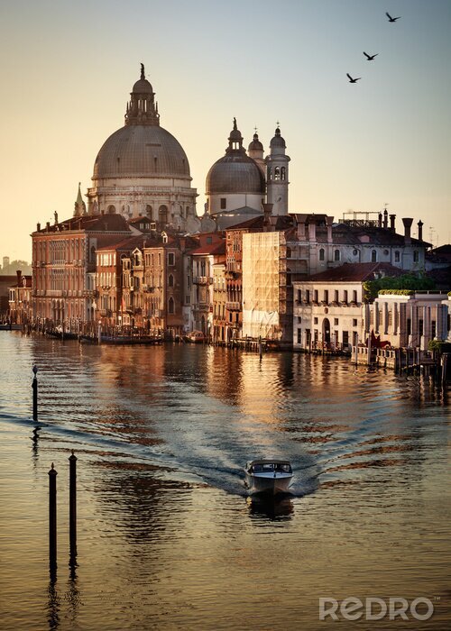 Fototapete Yacht Morgen in Venedig