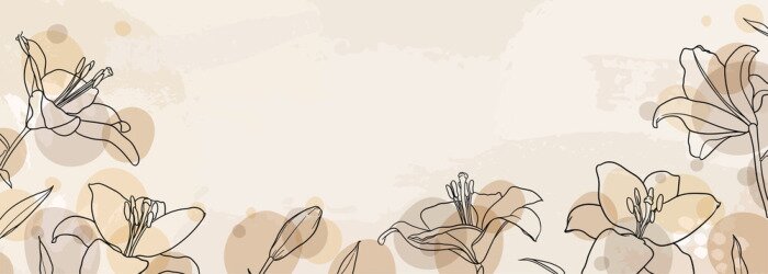 Fototapete Zarte Blumen auf Aquarellhintergrund