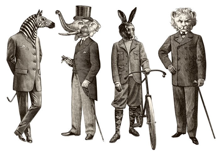 Fototapete Zebra im Vintage-Stil