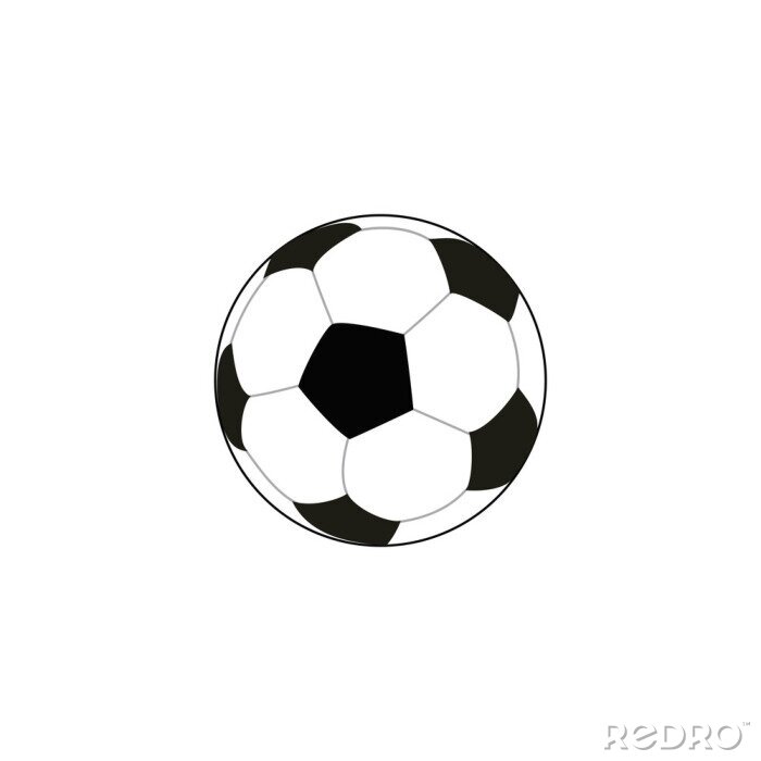 Fototapete Zeichnung des Fußballs