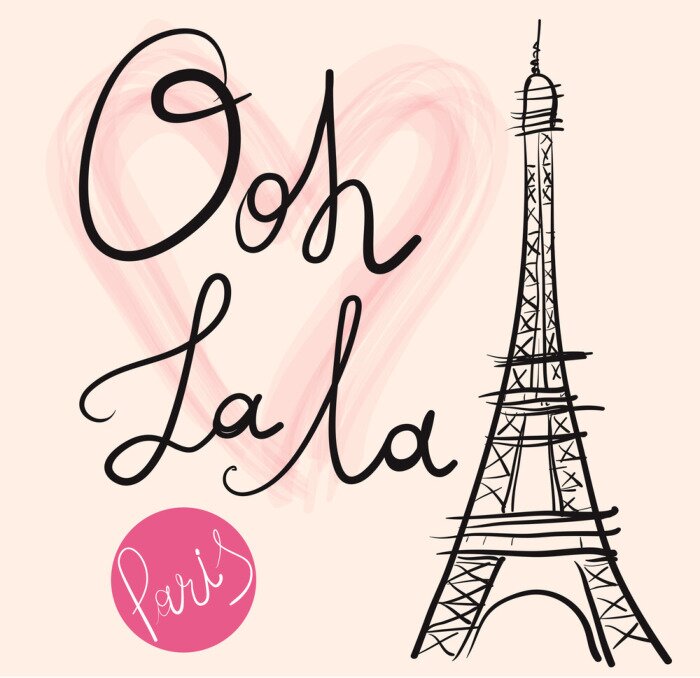 Fototapete Zeichnung Eiffelturm