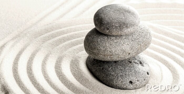 Fototapete Zen-Steine am Sand