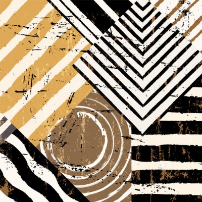 Fototapete Zerkratzte retro Mosaik