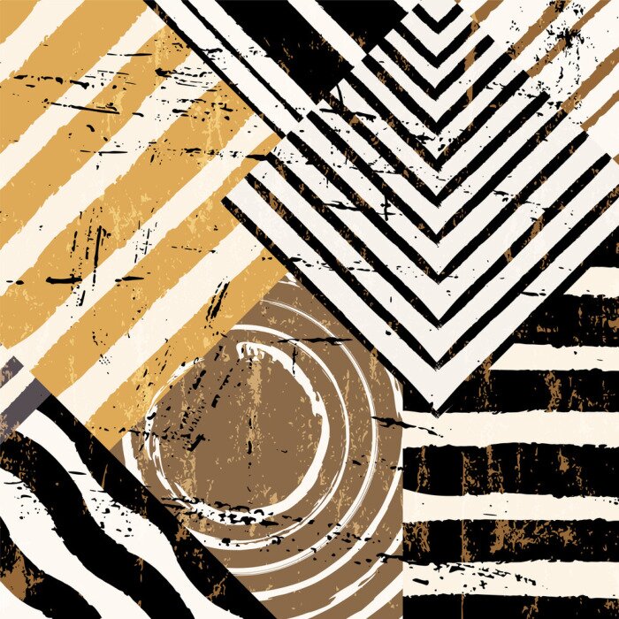 Fototapete Zerkratzte retro Mosaik