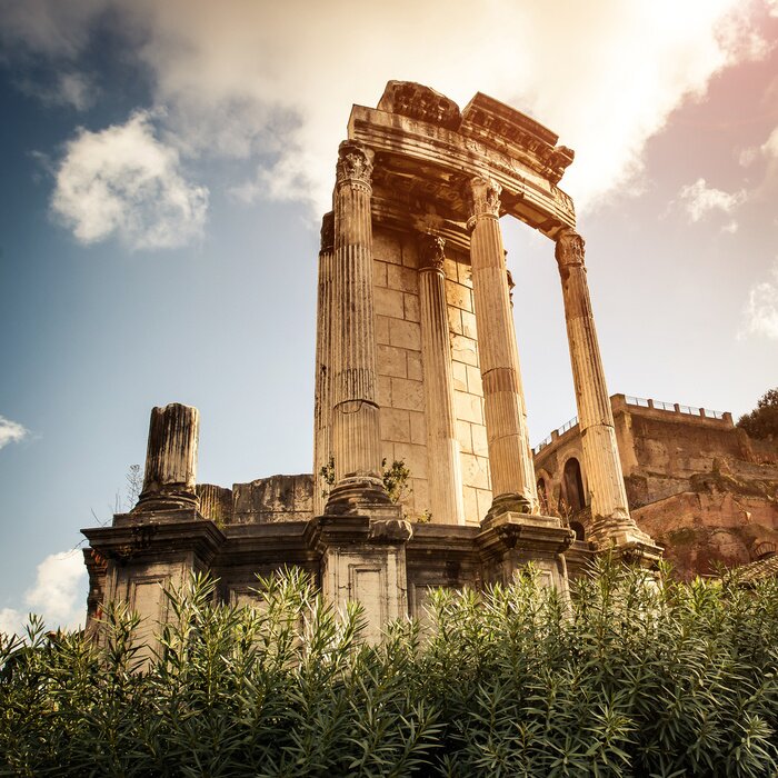 Fototapete Zerstörte historische Säulen