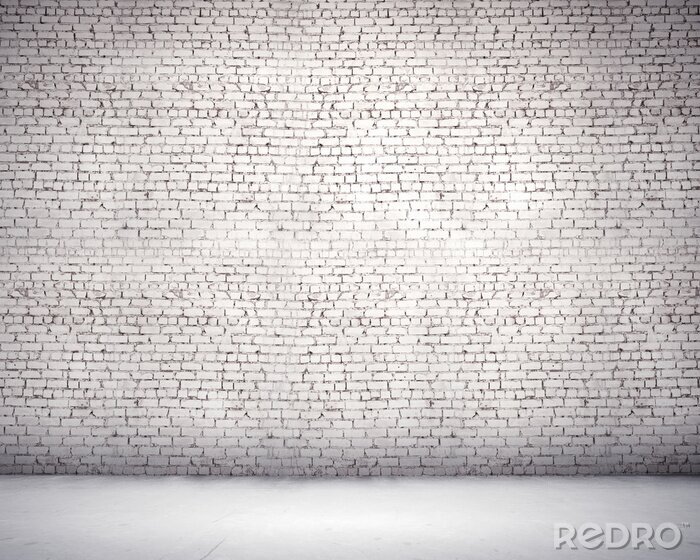 Fototapete Ziegelmauer im Raum