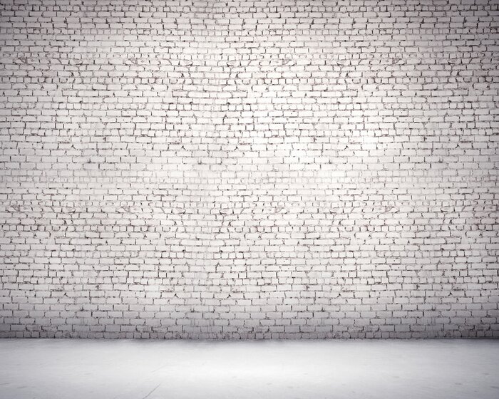 Fototapete Ziegelmauer im Raum