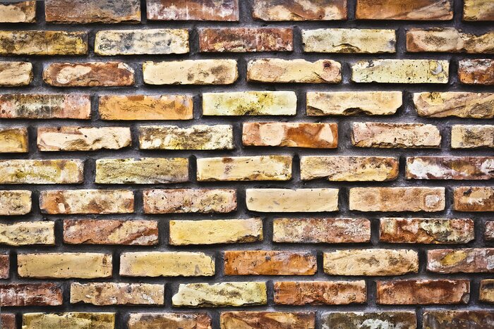 Fototapete Ziegelmauer in braunen Farben
