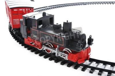Fototapete Zug Spielzeuglokomotive