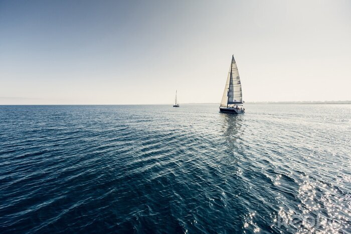 Fototapete Zwei Segelboote auf See