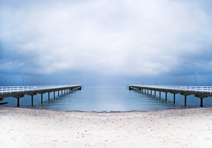 Fototapete Zwei Stege ins Meer