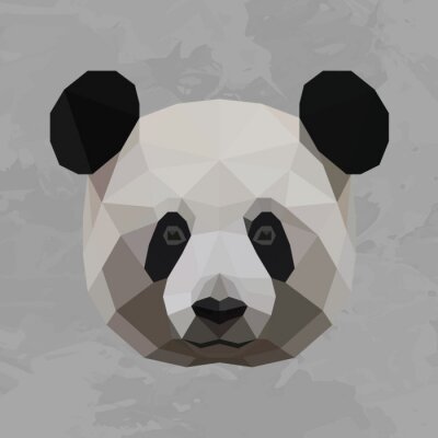 Panda Geometrisches Panda-Konzept
