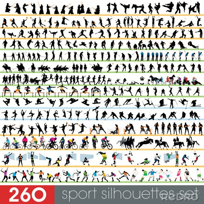 Poster 260 Sport Silhouetten festlegen