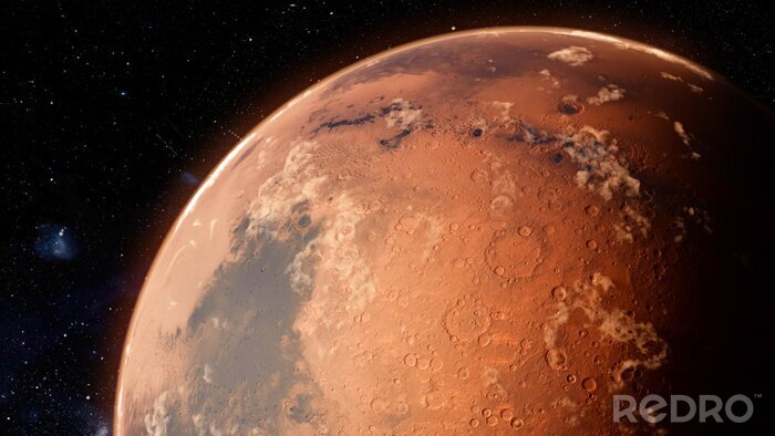 Poster 3D-Darstellung des Mars