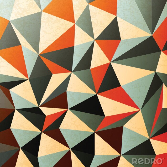 Poster 3D Dreiecke Mosaik