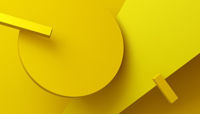 Poster 3d Effekt Muster in gelben Farben