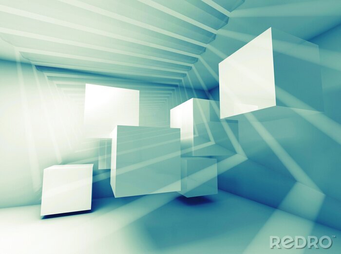 Poster 3D Räumliche Hexaeder