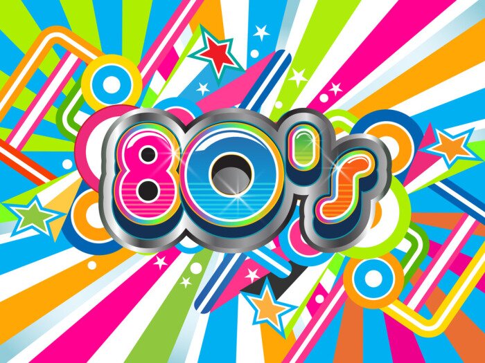 Poster 80er Jahre Popmusik-Logo