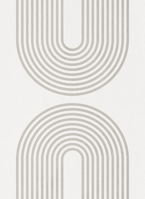 Poster A minimal mid century style abstract art print