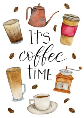Poster Abbildung der Kaffeezeit