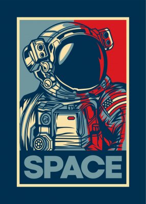 Poster Abbildung mit einem Astronauten