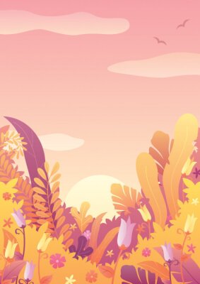 Poster Abbildung mit einer Herbstwiese
