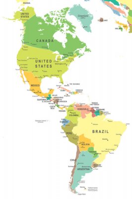 Abbildung von Nord- und Südamerika